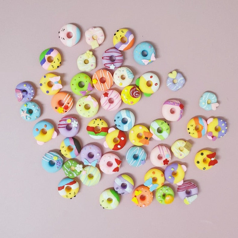 Mix Mini Doughnuts Cute Resin Mini Charms for DIY