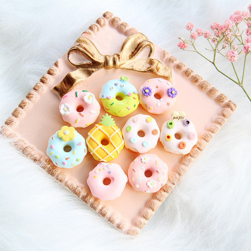 Mix Mini Doughnuts Cute Resin Mini Charms for DIY