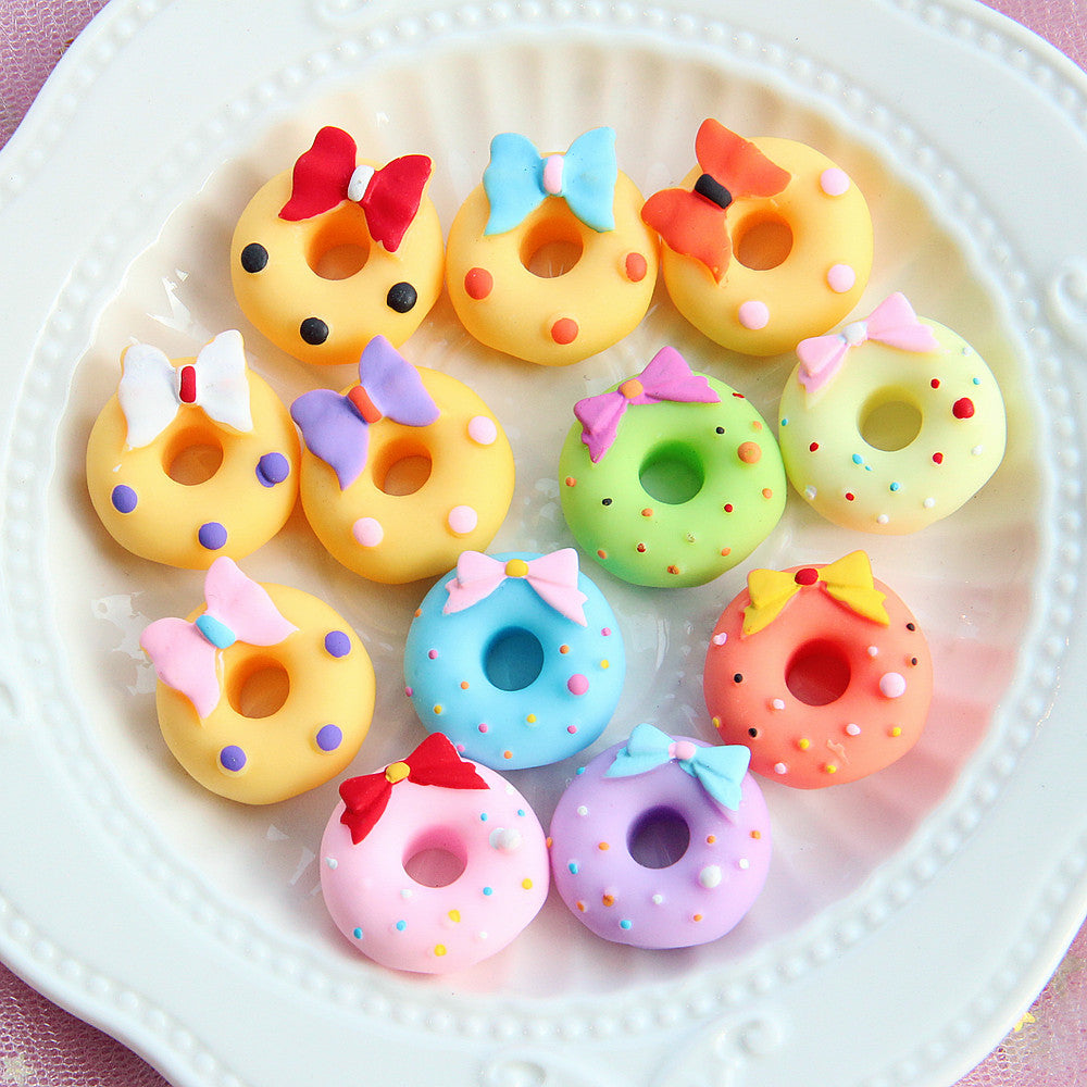 Mix Mini Doughnuts Cute Resin Mini Charms for DIY