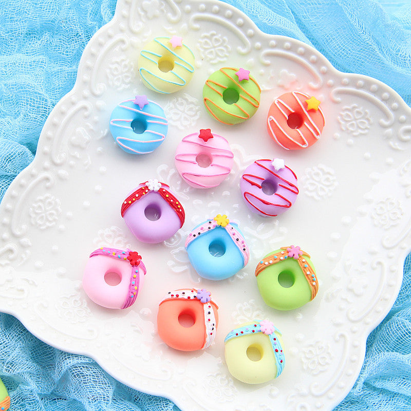 Mix Mini Doughnuts Cute Resin Mini Charms for DIY