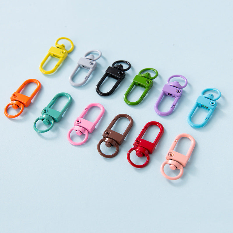 Lobster Swivel Clasps Clips Bag Key Ring Hook Findings chain Keychain 12*33mm